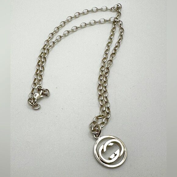 ~20” Authentic Gucci Interlocking necklace in sterling silver! - Picture 1 of 12